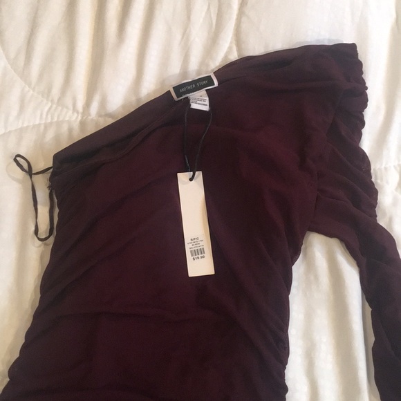 Purple Bodycon One Shoulder Dress - Picture 5 of 8